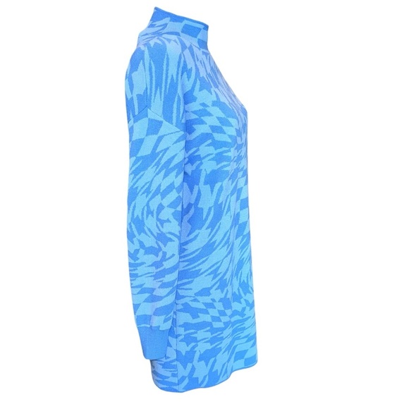 NWT Gianni Bini GB Geometric Swirl Sweater Dress Girls Sz S  Long Sleeve Blue - Picture 8 of 10